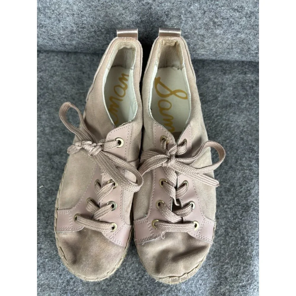 Sam Edelman Carleigh Platform Shoes Women’s 7.5 Suede Pink Leather‎